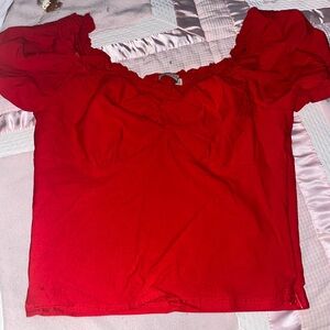 Elegant Red Women's Top